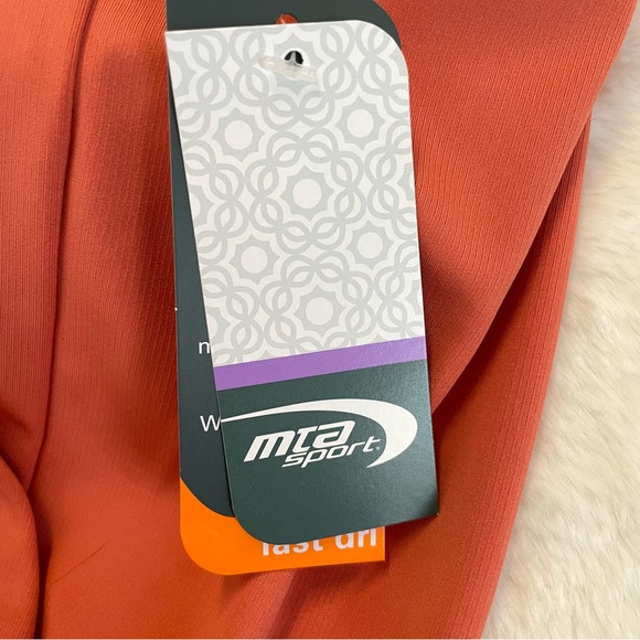 MTA Sport racer-back tangerine workout top, S - Picture 6 of 9